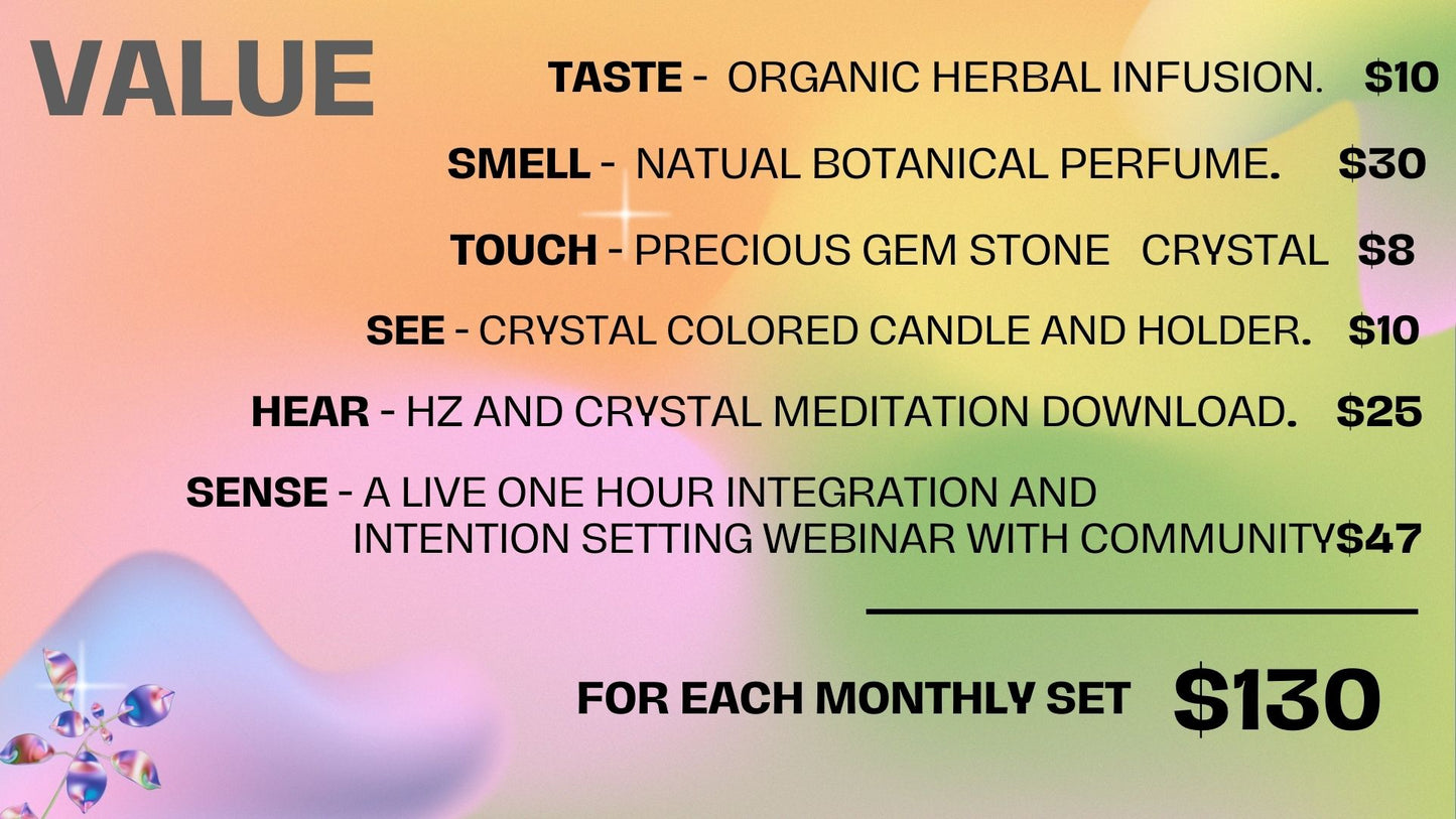 Subscription to Sensory Chakra Gift Box Collection and Immersive Community Workshops