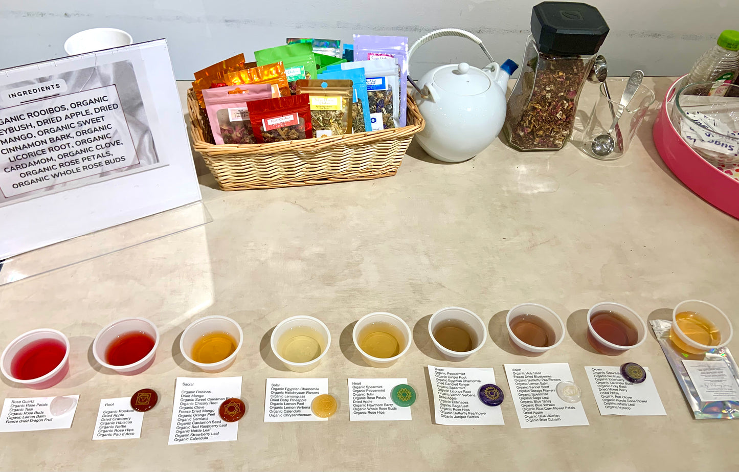 Chakra Crystal Herbal Tea Collection with Affirmations (10 teas)
