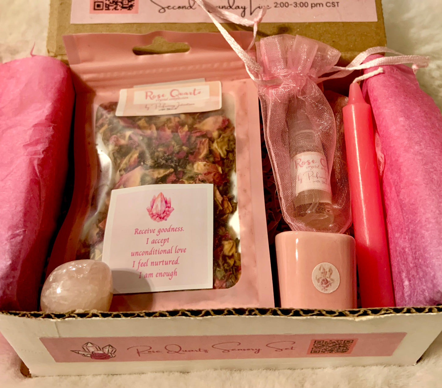 Rose Quartz Compassion Sensory Gift Set