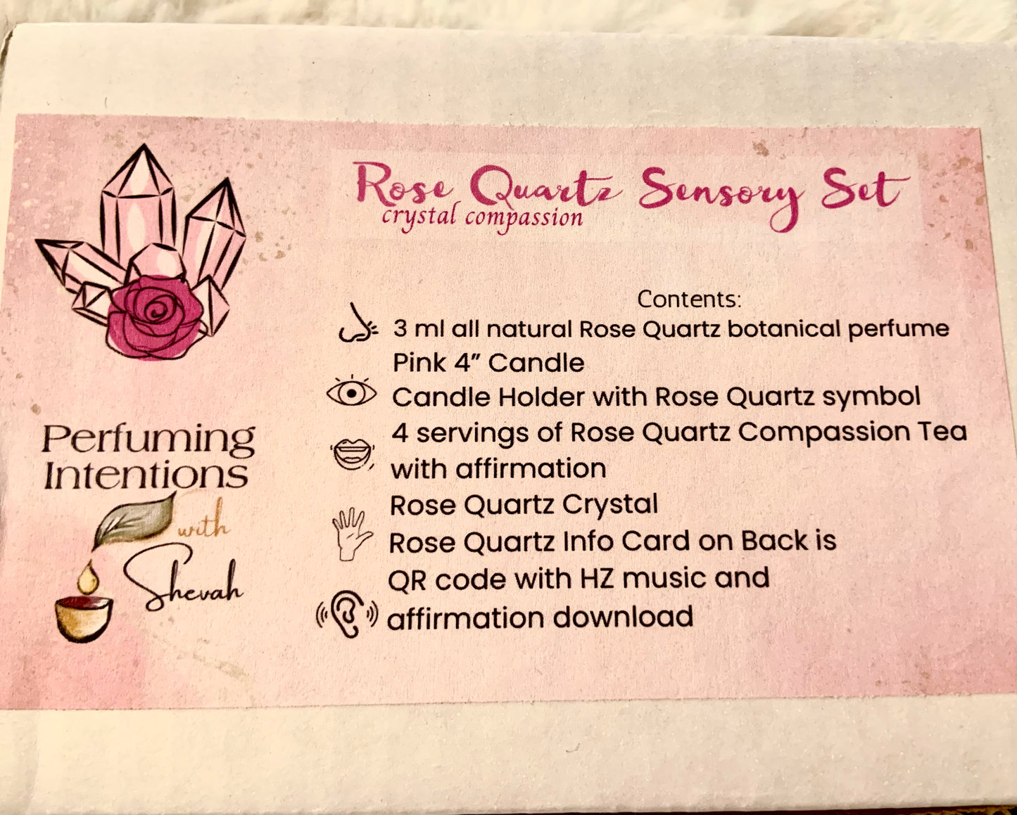 Rose Quartz Compassion Sensory Gift Set