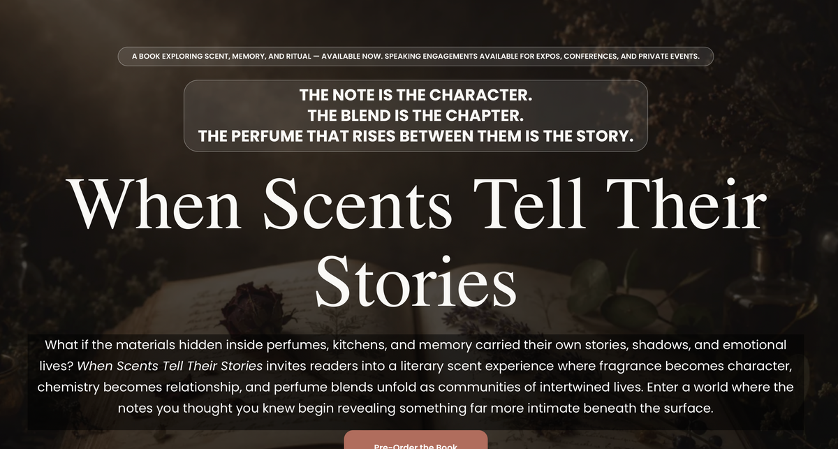 When Scents Tell Their Stories: book pre-order