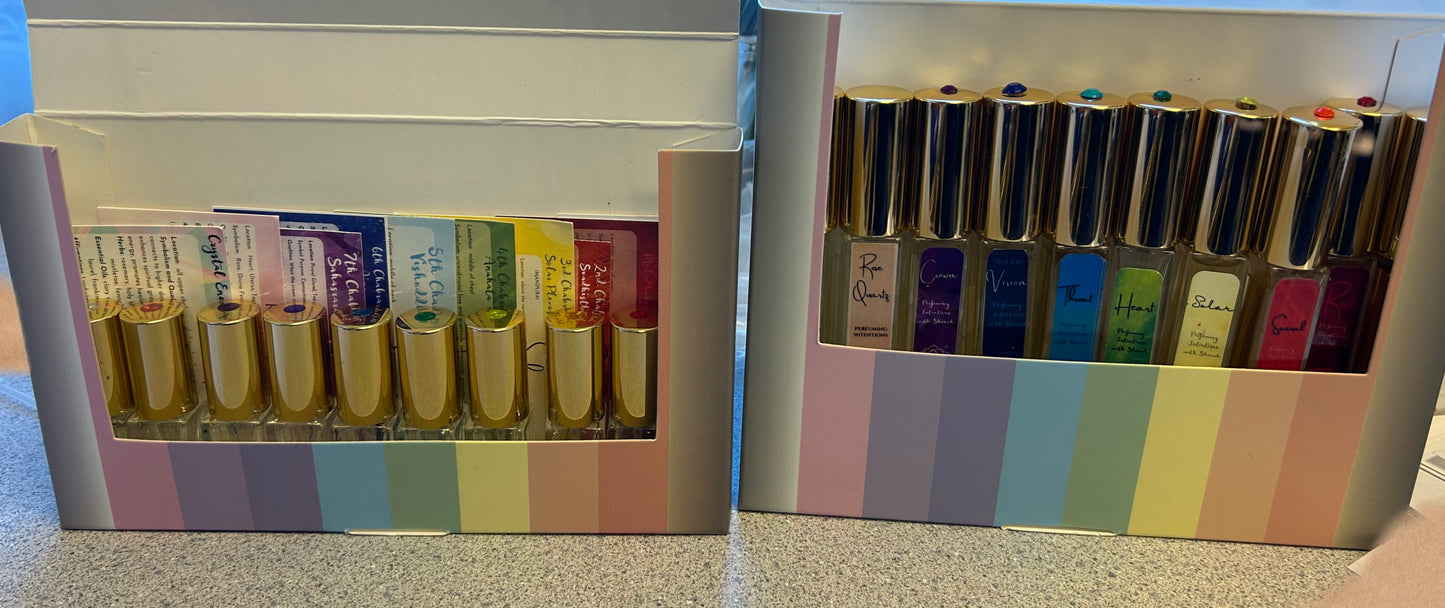 Complete Chakra Perfume Set with Aroma Reading